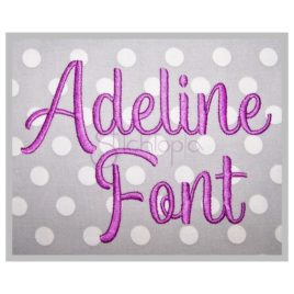 Adeline Embroidery Font – 3″ 3.5″ 4″ 5″ 6″