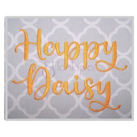 Happy Daisy Embroidery Font .75″ 1″ 1.25″ 1.5″ 2″