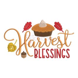 Harvest Blessings Embroidery Design