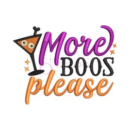 More Boos Please Embroidery Design
