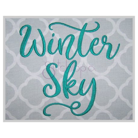 Stitchtopia Winter Sky Embroidery Font