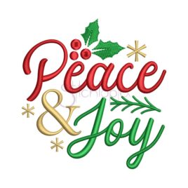 Peace & Joy Embroidery Design