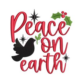 * Peace On Earth Embroidery Design