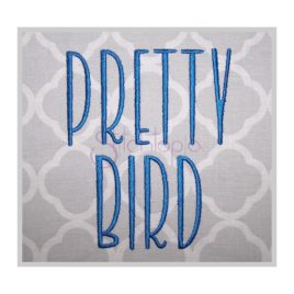 Pretty Bird Monogram Font 1″ 1.25″ 1.5″ 2″ 2.5″ 3″ 3.5″