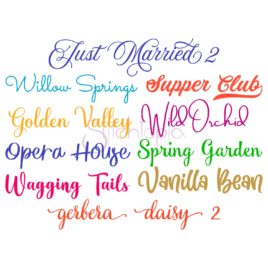 * Script Embroidery Font Bundle #11 – 10 Fonts