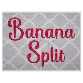 Banana Split Embroidery Font 2.5″ 3″ 3.5″ 4″ 5″