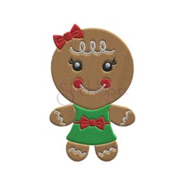 Gingerbread Woman Embroidery Design