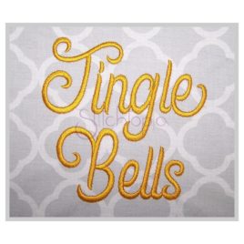 Jingle Bells Embroidery Font .75″ 1″ 1.25″ 1.5″ 2″