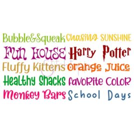 Kid Embroidery Font Bundle #4 – 10 Fonts