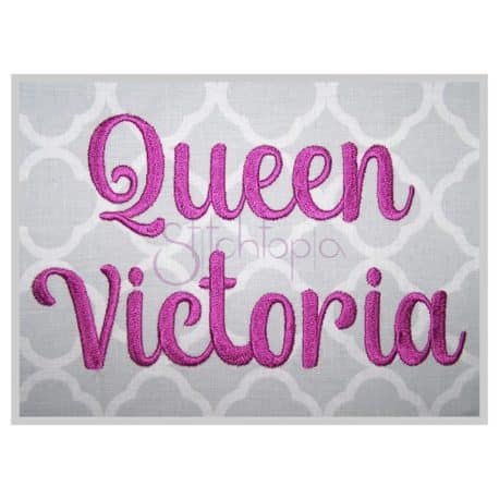 Stitchtopia Queen Victoria Embroidery Font