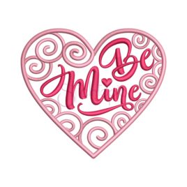 Be Mine Heart Embroidery Design