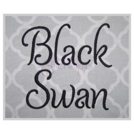 Black Swan Embroidery Font 3″ 3.5″ 4″ 5″ 6″