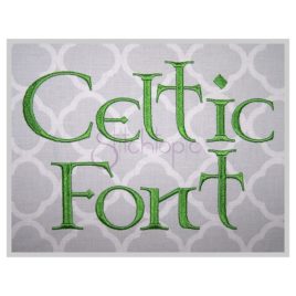 Celtic Embroidery Font .75″ 1″ 1.25″ 1.5″ 2″