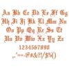 Olde English Embroidery Font 1" 1.25" 1.5" 2" 2.5" - Image 2