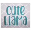 Cute Llama Embroidery Font .75" 1" 1.25" 1.5" 2"