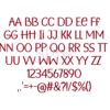 Black Cherry Embroidery Font .75" 1" 1.25" 1.5" 2" - Image 2