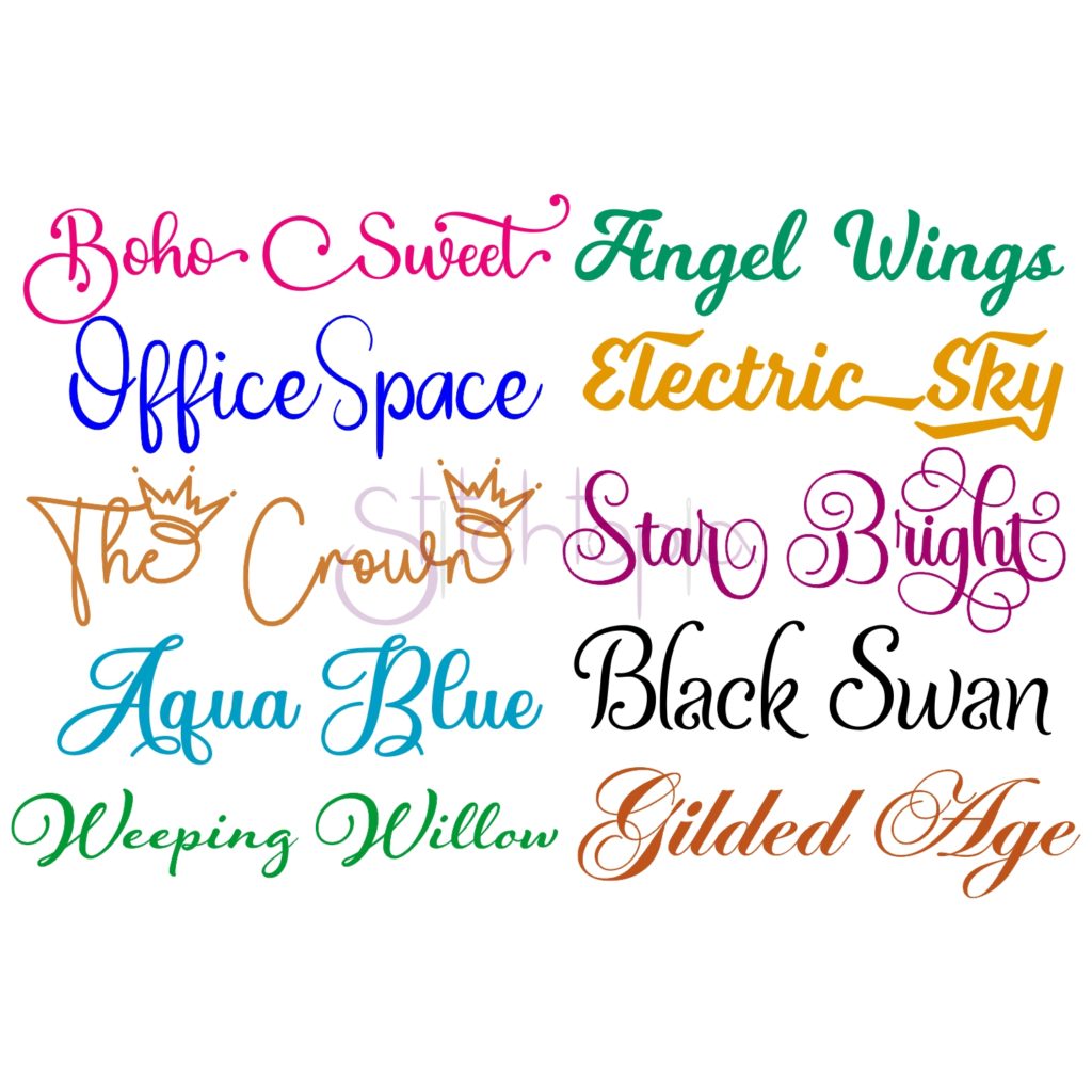 Star Font Embroidery Font