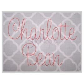 Charlotte Bean Stitch Embroidery Font 1