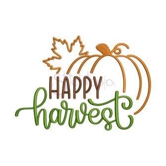 Happy Harvest Embroidery Design - Stitchtopia