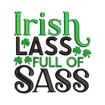 Irish Lass Full Of Sass Embroidery Design - Stitchtopia