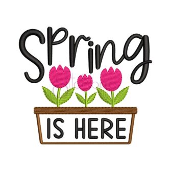Spring Is Here Embroidery Design - Stitchtopia