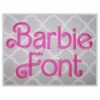 Barbie Embroidery Font 2.5" 3" 3.5" 4" 5"