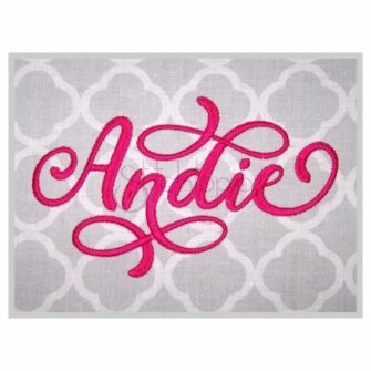 Andie Embroidery Font .75