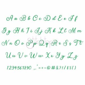 Augusta Ranch Embroidery Font .75