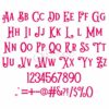 Alpha Zeta Embroidery Font .75" 1" 1.25" 1.5" 2" - Image 2
