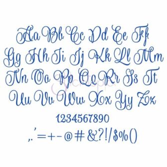 Eight Wishes Embroidery Font .75