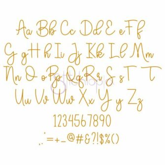 Baby Ducks #1 Embroidery Font 3