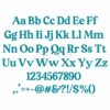 Italian Riviera Embroidery Font 2.5" 3" 3.5" 4" 5" - Image 2