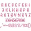 Flower Block Outline Embroidery Font 4" 5" 6" 7" 8" 9" - Image 2