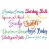 Script Embroidery Font Bundle #25 - 10 Fonts