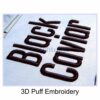 Black Caviar 3D PUFF Embroidery Font 1.5" 2" 2.5"