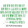 Magic Beans 3D PUFF Embroidery Font 2" 2.5" 3" - Image 2