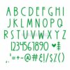 Green Pines Embroidery Font 3.5" 4" 5" 6" 7" 8" - Image 2