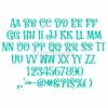 Cruise Ship Embroidery Font .75" 1" 1.25" 1.5" 2" - Image 2