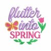 Flutter Into Spring Embroidery Design - Stitchtopia