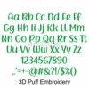 3D Puff Kid Embroidery Font Bundle #1 - 10 Fonts - Image 8