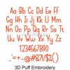3D Puff Kid Embroidery Font Bundle #1 - 10 Fonts - Image 3