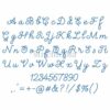 Blue Water #1 Embroidery Font .75" 1" 1.25" 1.5" 2" - Image 2