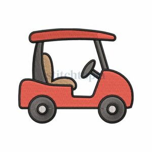 Golf Cart Embroidery Design