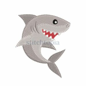 *  Great White Shark Embroidery Design