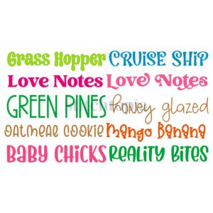 * Kid Embroidery Font Bundle #15 - 10 Fonts