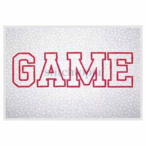 * Game Outline Embroidery Font 1.5" 2" 2.5" 3" 3.5"