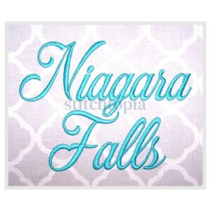* Niagara Falls Embroidery Font 2.5" 3" 2.5" 4" 5"