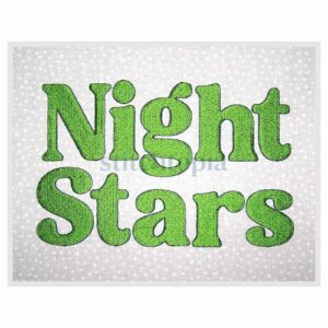 * Night Stars #1 Embroidery Font 1" 1.25" 1.5" 2" 2.5" Two-Color