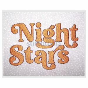 * Night Stars #2 Embroidery Font 1" 1.25" 1.5" 2" 2.5" Two-Color