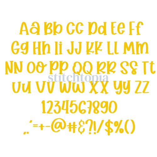 Lemon Ricotta Embroidery Font 2.5" 3" 3.5" 4" 5" - Image 2